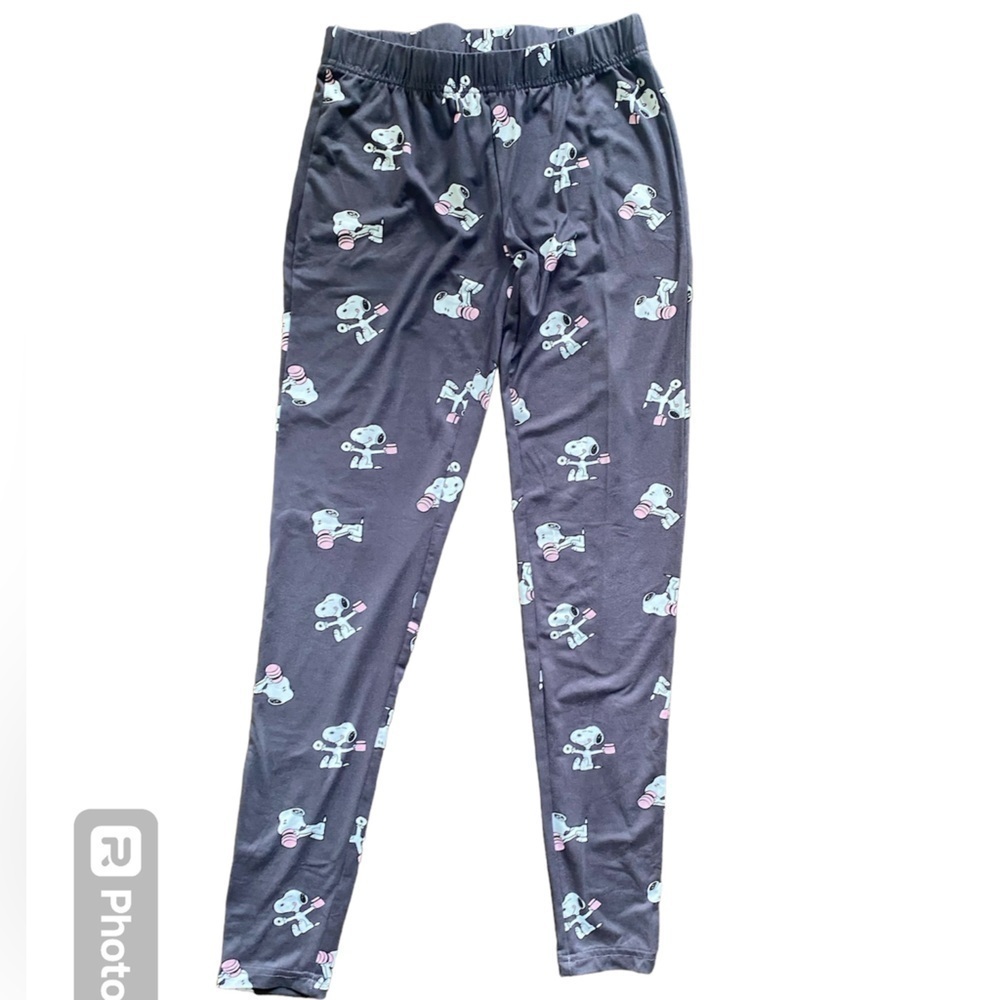 Peanuts Snoopy Dark Gray Sleep Pants Size XS